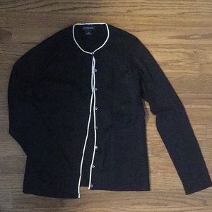 Ann Taylor Black Silk Cardigan